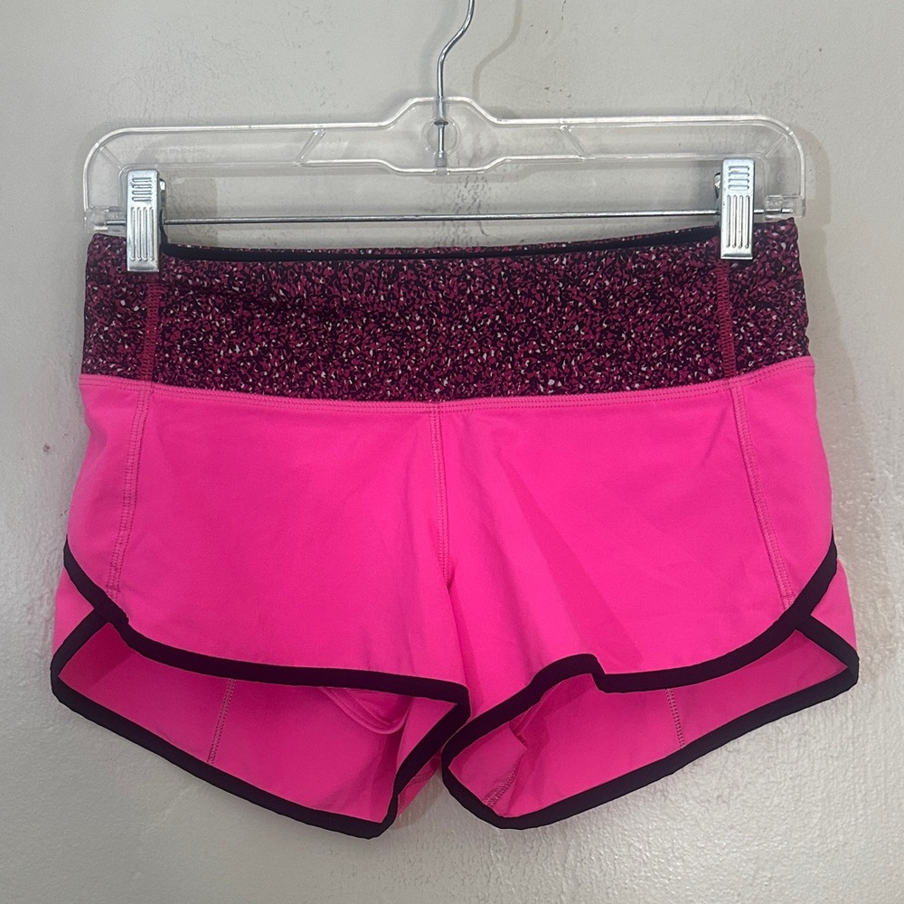 Lululemon Athletica Pink and Black Athletic Shorts